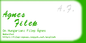 agnes filep business card