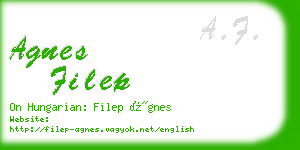 agnes filep business card